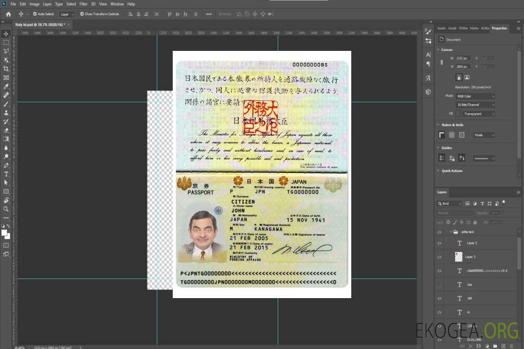 Passeport JAPON 2005-2015 template Passeport JAPON 2005-2015 template